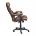 Кресло руководителя TetChair "Cambridge" (Искусственная коричневая кожа + бронзовая сетка)