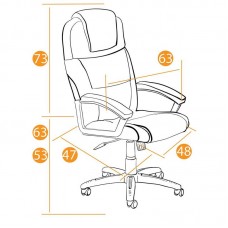 Кресло руководителя TetChair "Bergamo" (Коричневая ткань)