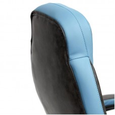 Игровое кресло TetChair "Bazuka" (Серая+голубая искусственная кожа)