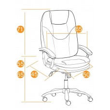 Кресло руководителя TetChair "Softy Lux" (Искусственная коричневая кожа 2 TONE)