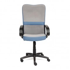 Кресло руководителя TetChair СН 757 (Серая + синяя ткань)