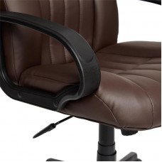 Кресло руководителя TetChair из ткани CH 833 (Искусств. коричневая кожа)