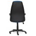 Кресло руководителя TetChair "Интер" (INTER) (Искусственная чёрная кожа + синяя ткань)