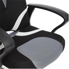 Игровое кресло TetChair "Runner" (Чёрная+серая ткань)