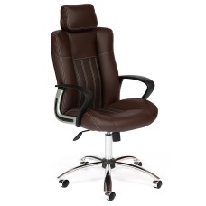 Кресло Tetchair OXFORD кож/зам, коричневый 2 TONE/коричневый перфорированный 2 TONE