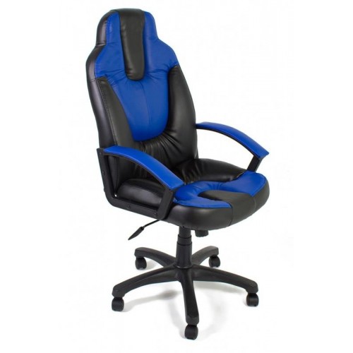 Кресло Tetchair NEO2 кож/зам, черный/синий, 36-6/36-39