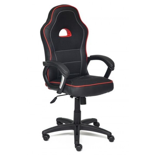 Кресло Tetchair SHUMMY кож/зам+ткань, черный+красный, 36-6/36-161/11