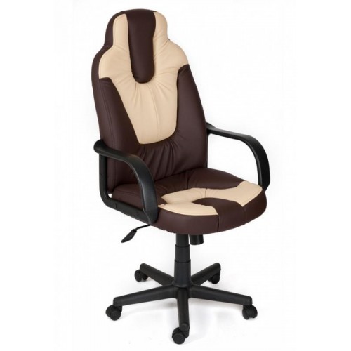 Кресло Tetchair NEO1 кож/зам, коричневый/бежевый, 36-36/36-34