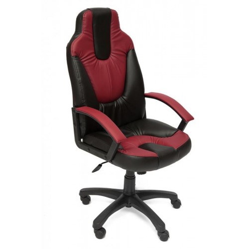 Кресло Tetchair NEO2 кож/зам, черный/бордо, 36-6/36-7