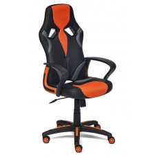 Кресло геймерское TETCHAIR RUNNER, кож/зам/ткань, черный/оранжевый, 36-6/tw07/tw-12