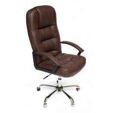 Кресло Tetchair СН9944 Хром, кож/зам, коричневый, 36-36