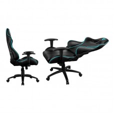 Кресло компьютерное игровое ThunderX3 RC3 Black-Cyan AIR HEX, с подсветкой 7 цветов