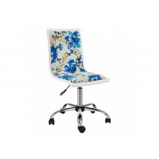 Компьютерное кресло WOODVILLE Mis white / flowers fabric